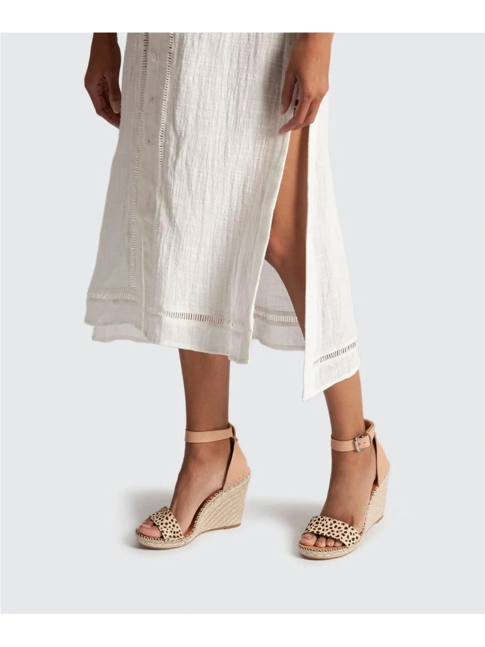 Dolce Vita Leopard-Print and Nude Espadrille Wedges